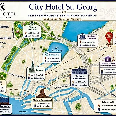 City Hotel St Georg Hamburg By Uniqstay